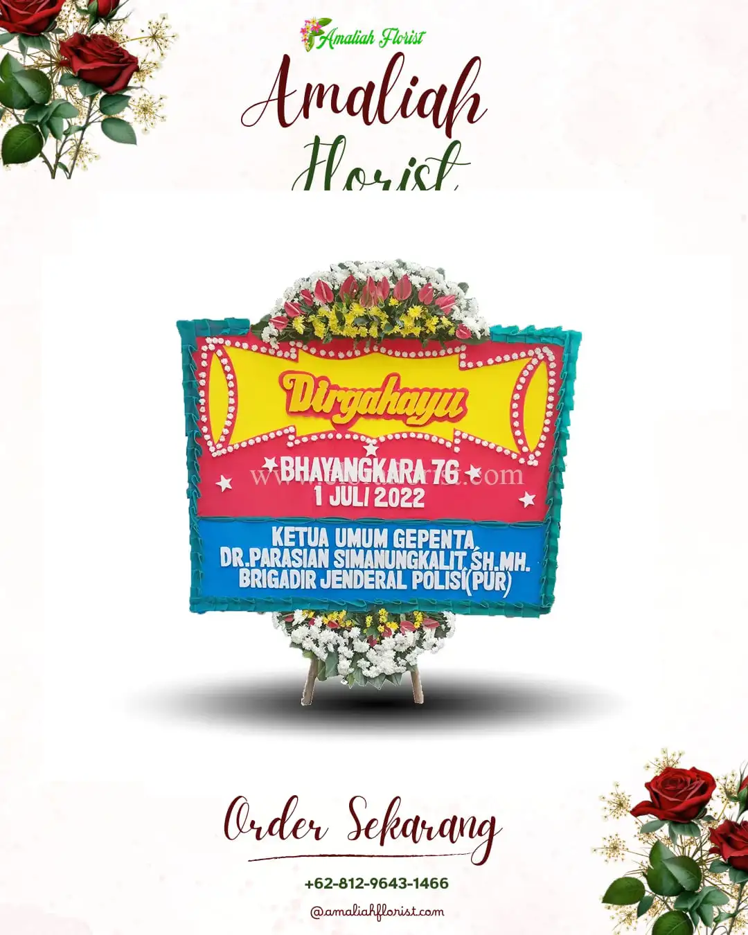 Papan Bunga HUT Ulang Tahun Karo